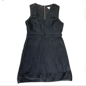 J. Crew factory V Neck A Line Net Mesh dress